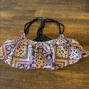 PINK Flouncy bikini top